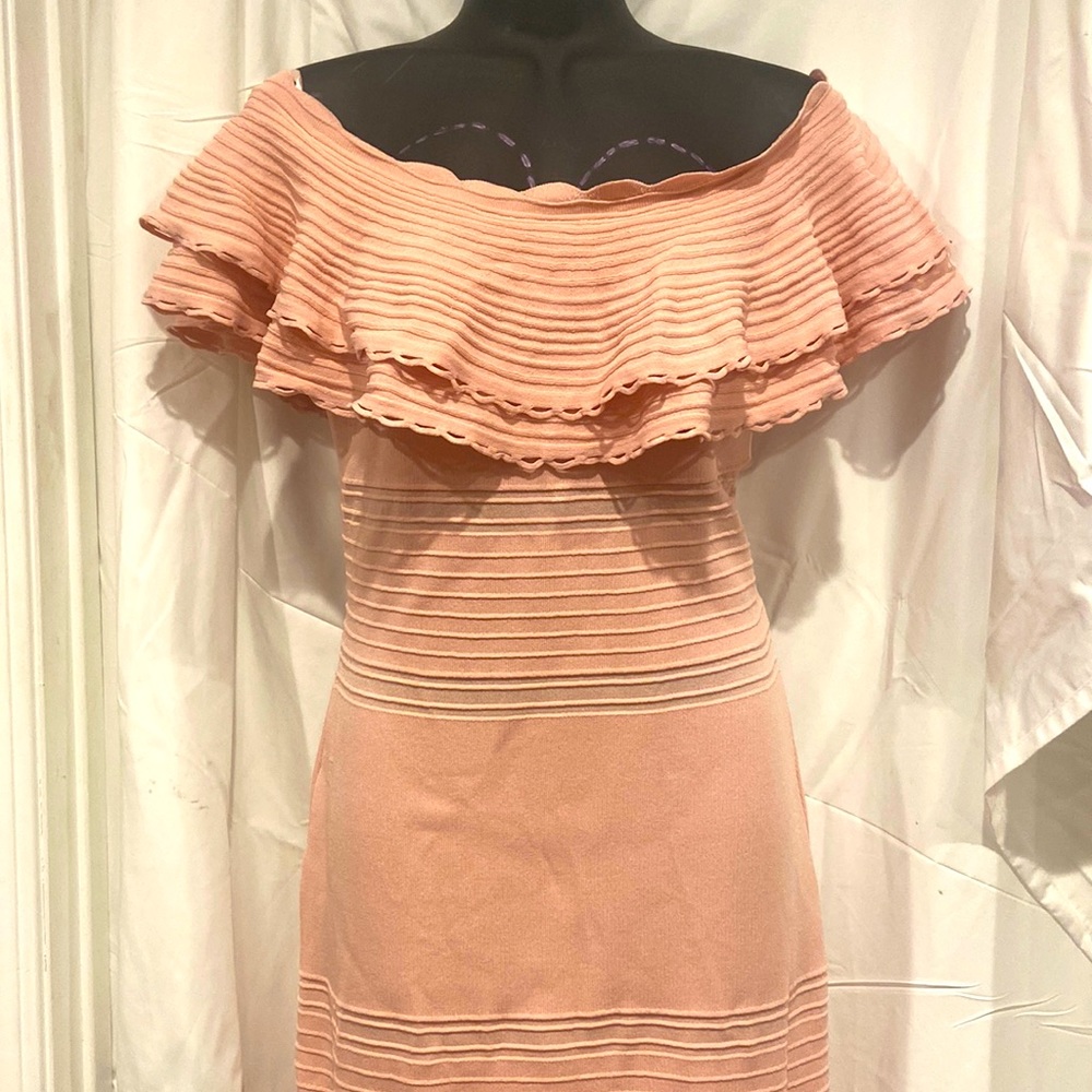 Eliza J Pastel Pink Off Or On Shoulders Shape Forming Dress